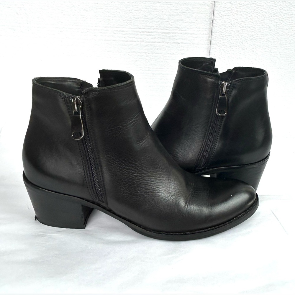 Prima Donna Black Leather Ankle Boots classic quiet luxury preppy